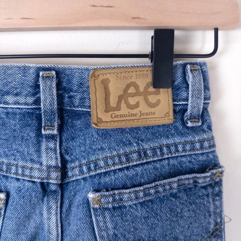 Vintage 90s Lee High Rise Denim Jeans Medium‎ Wash Kids Size 8
